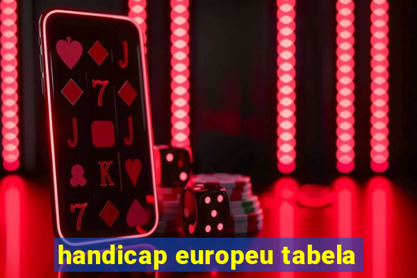 handicap europeu tabela